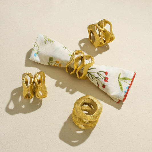 Radiant Gold  napkin Rings