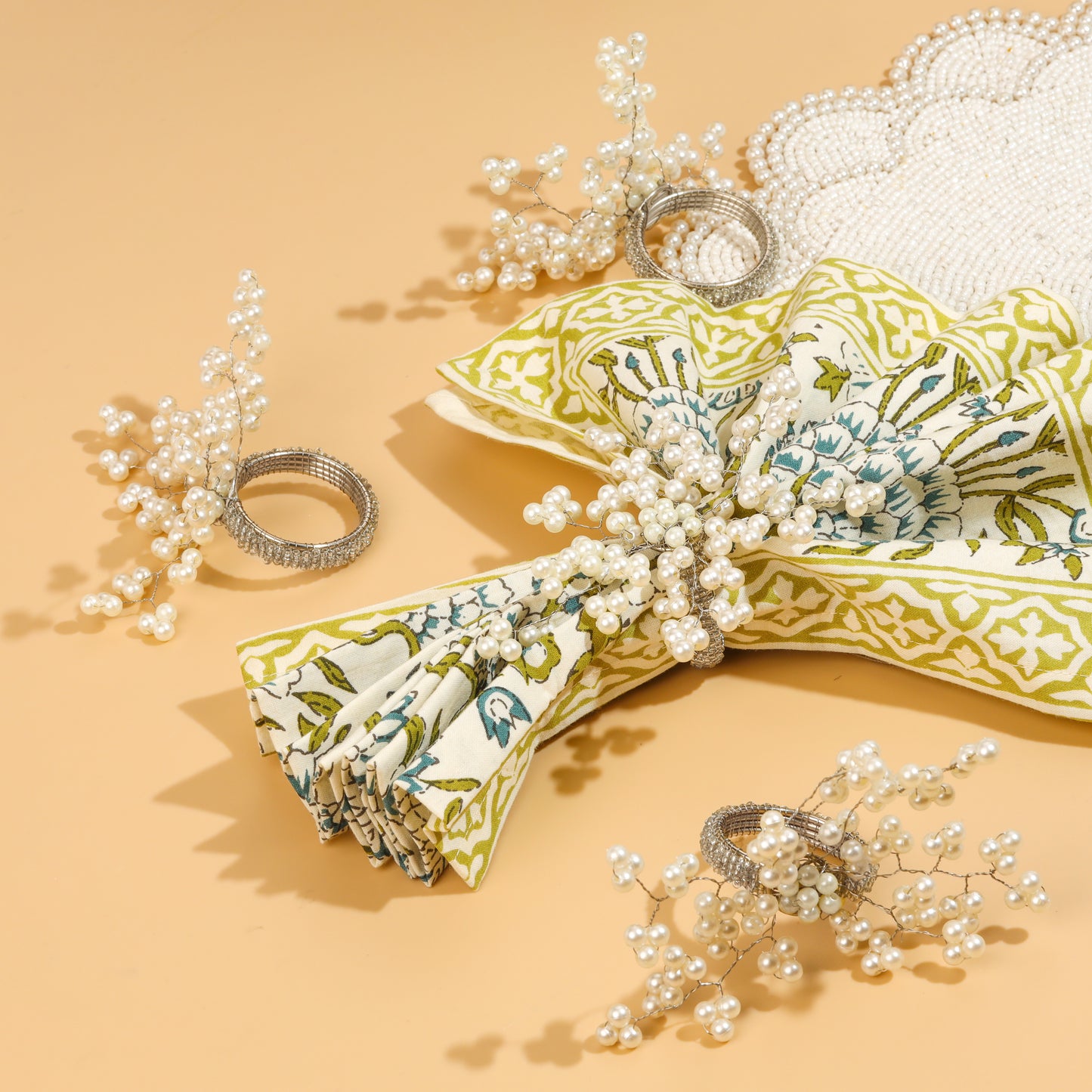 Ivory Elegance Napkin Rings