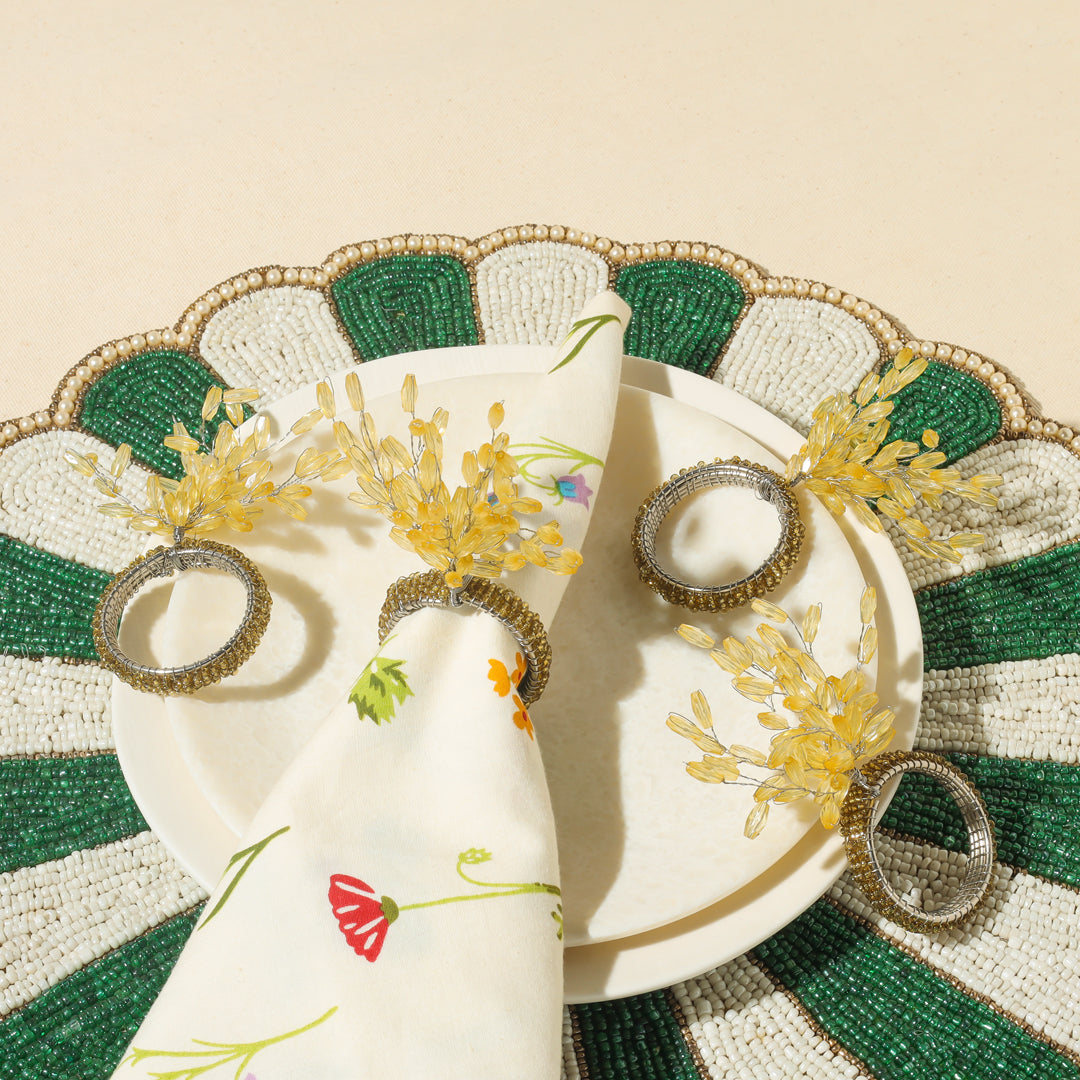 Floraison Gilded Napkin Rings