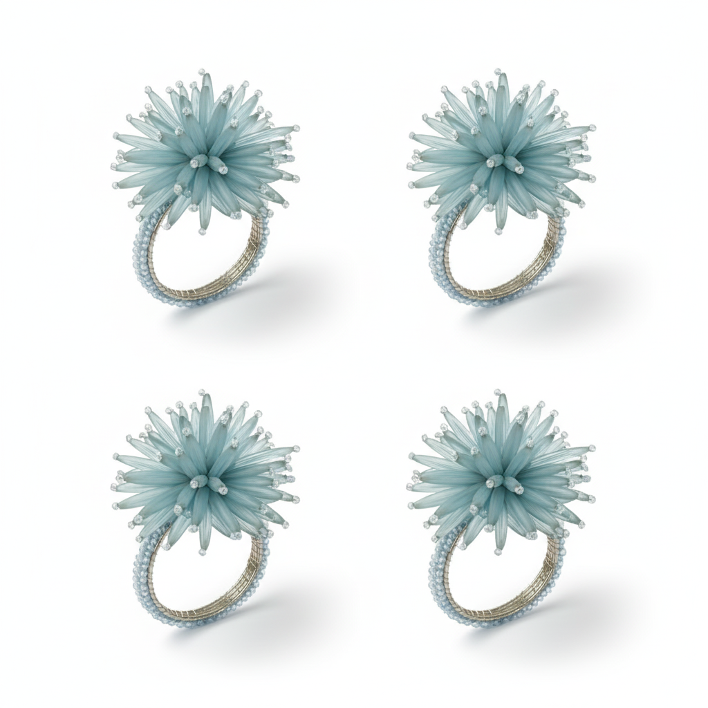 Arctic Sea Urchin Napkin Rings (Set of 4)
