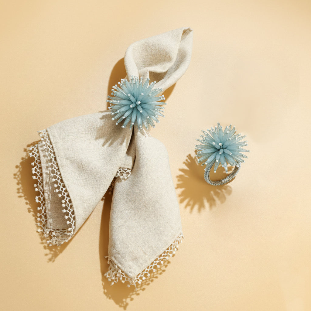 Arctic Sea Urchin Napkin Rings (Set of 4)