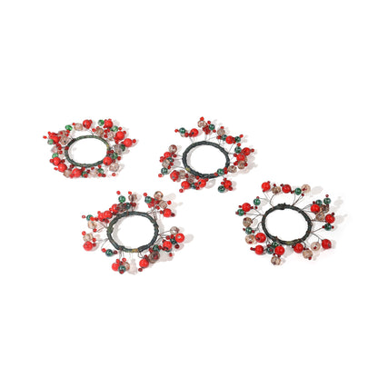 Crimson Berry Luxe Napkin Rings