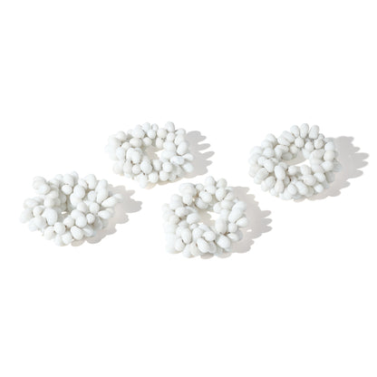Sculpted Cloud Cluster Napkin Rings (Set of 4)
