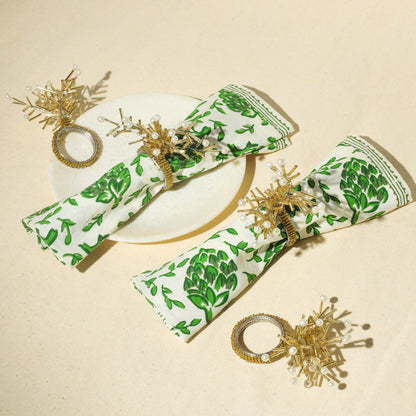 Golden Nova Starburst Napkin Rings (Set of 4)