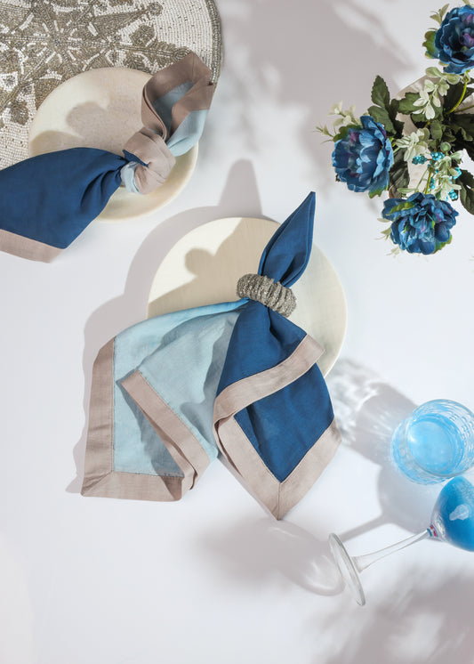 Azure Tide Tie-Dye Napkin Set