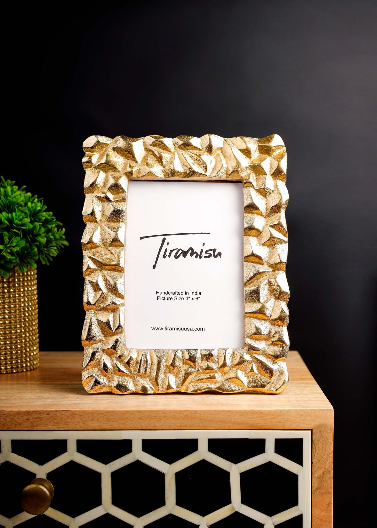 Faceted Aluminum Picture Frame