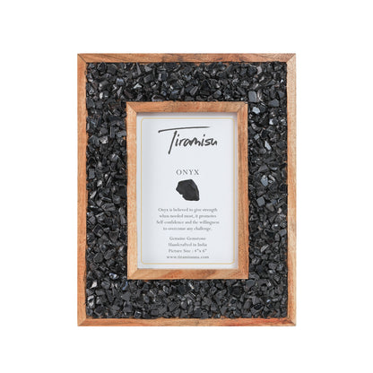 Tiramisu Sunset Crest Black Onyx Picture Frame