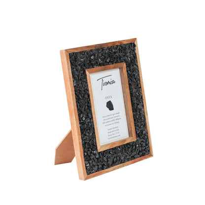 Tiramisu Sunset Crest Black Onyx Picture Frame