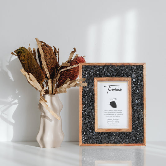 Tiramisu Sunset Crest Black Onyx Picture Frame