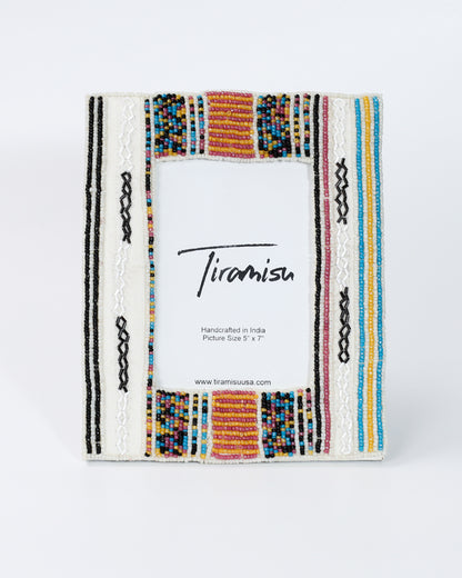 Tiramisu Monochrome Harmony Beaded 5 x 7 Picture Frame