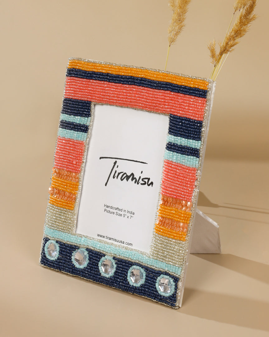 Tiramisu Horizon Harmony Stripe Fusion 5 x 7 Picture Frame
