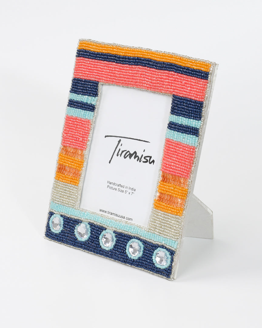 Tiramisu Horizon Harmony Stripe Fusion 5 x 7 Picture Frame
