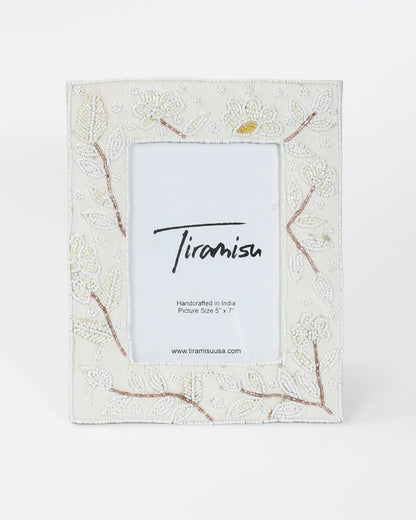 Tiramisu Ivory Oasis Botanical 5 x 7 Picture Frame