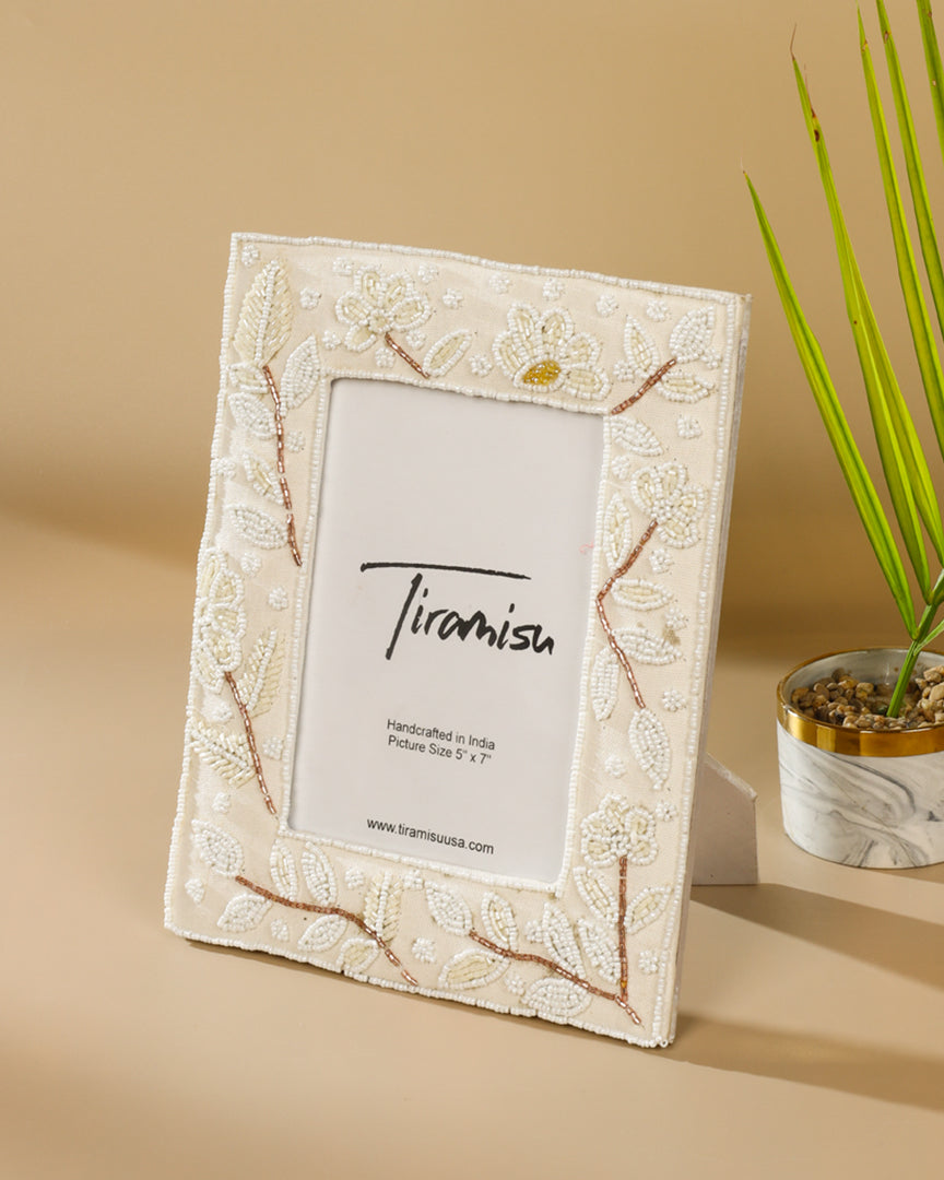 Tiramisu Ivory Oasis Botanical 5 x 7 Picture Frame