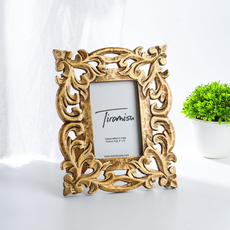Antique Artistry Wood Carving Photo Frame tiramisuusa