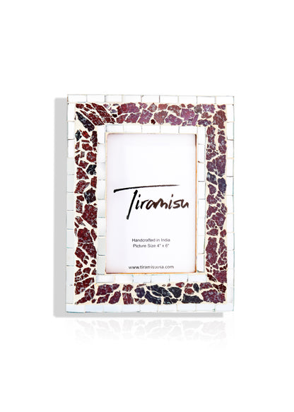 Garnet Glimmer Mosaic Picture Frame