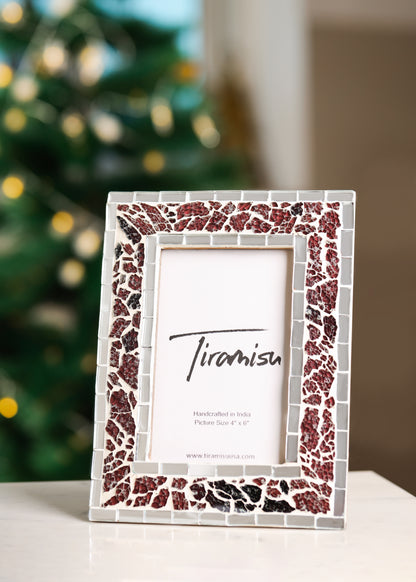 Garnet Glimmer Mosaic Picture Frame