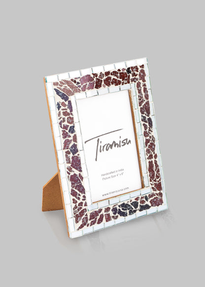 Garnet Glimmer Mosaic Picture Frame