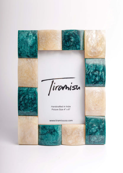 Ocean Pearl Resin Mosaic Photo Frame