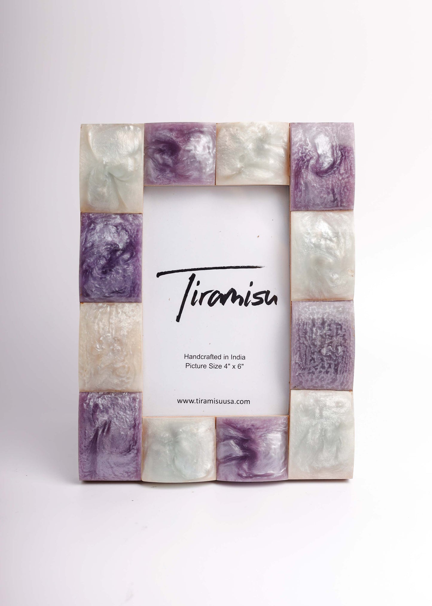 Lavender Pearl Mosaic Resin Photo Frame