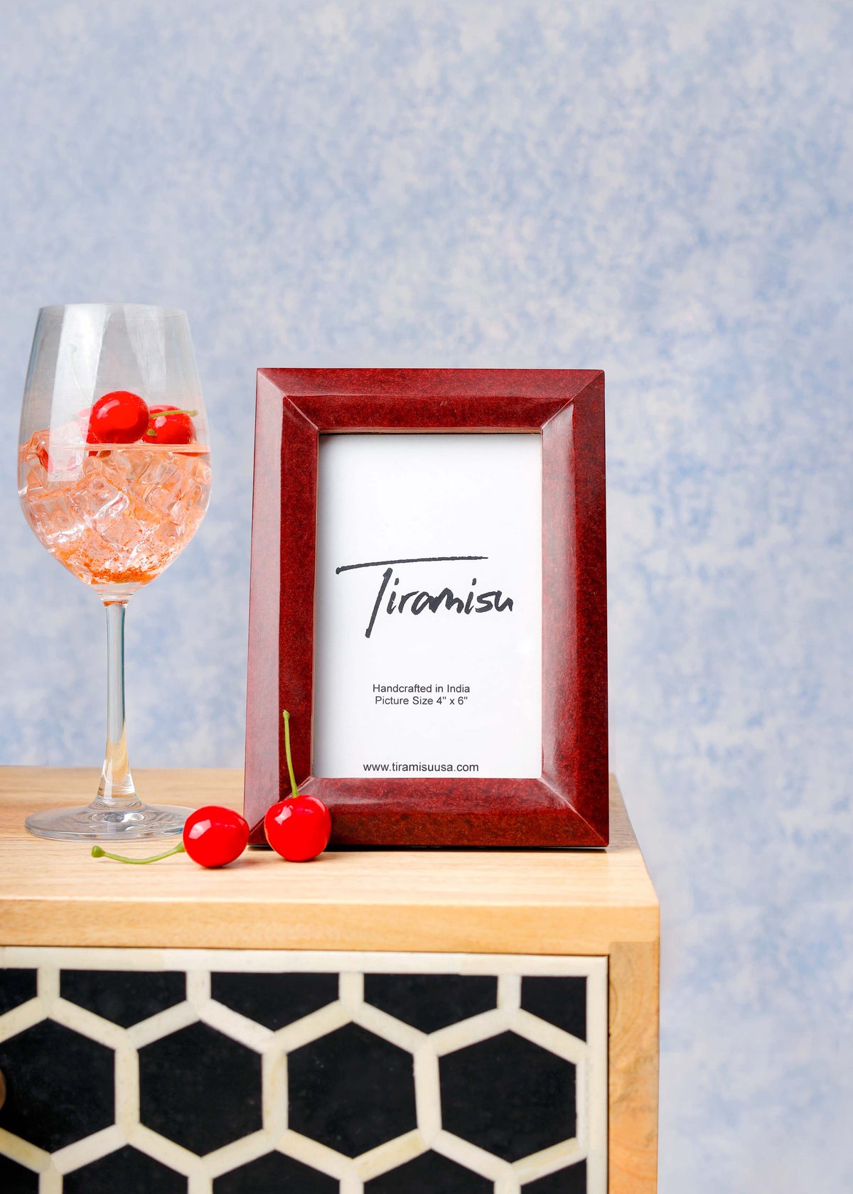 Crimson Luxe Resin Picture Frame