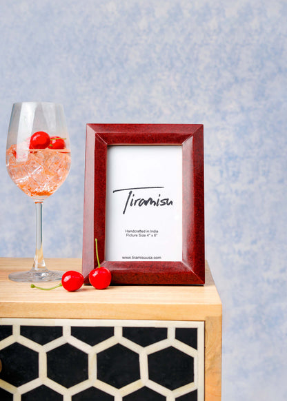 Crimson Luxe Resin Picture Frame