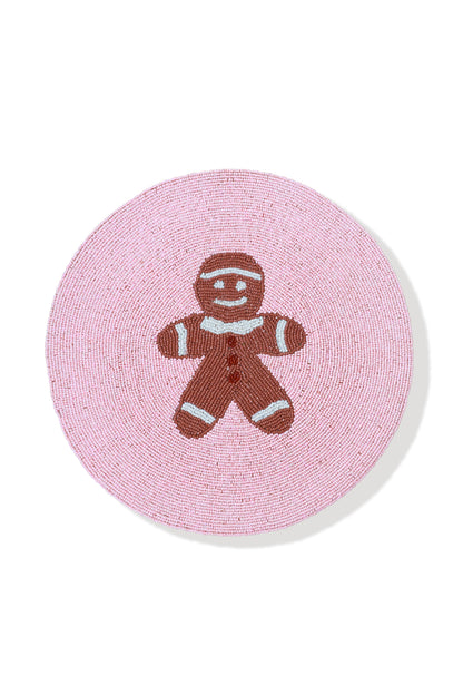 Gingerbread Man Beaded Holiday Placemat