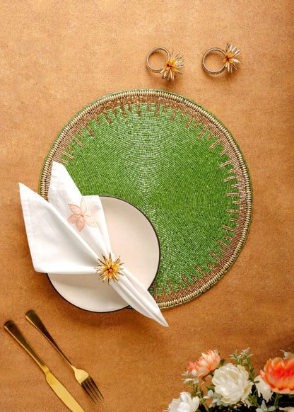 Verdant Deco Beaded Placemat