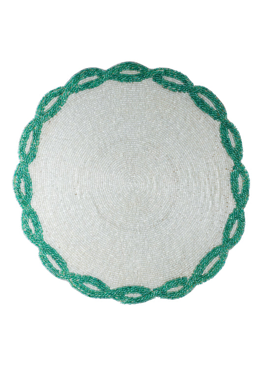 Emerald Links Beaded Placemat
