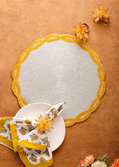 Marigold Links Beaded Placemat