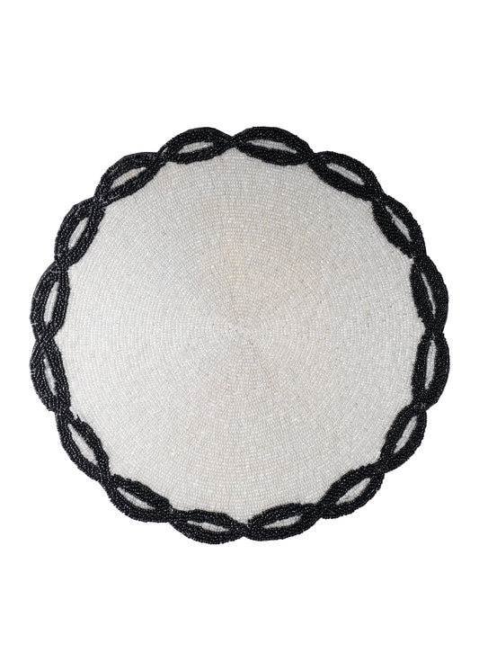 Noir Links Beaded Placemat