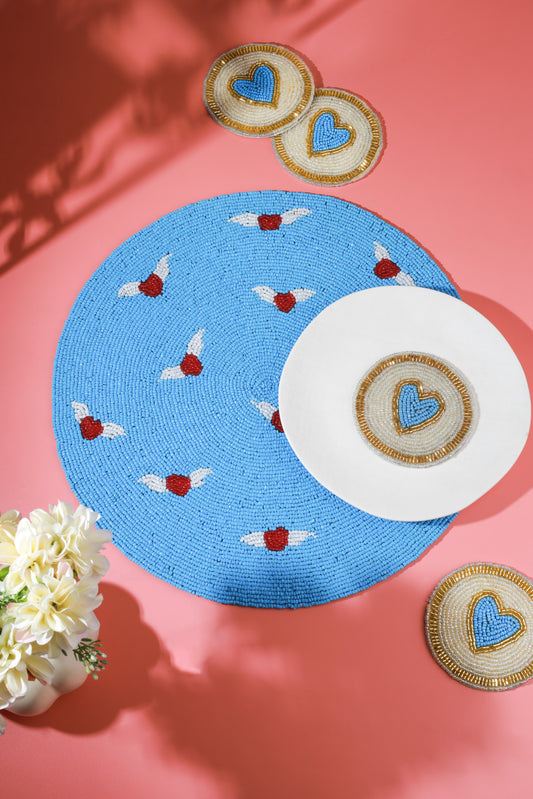 Love on the Wing Beaded Placemat