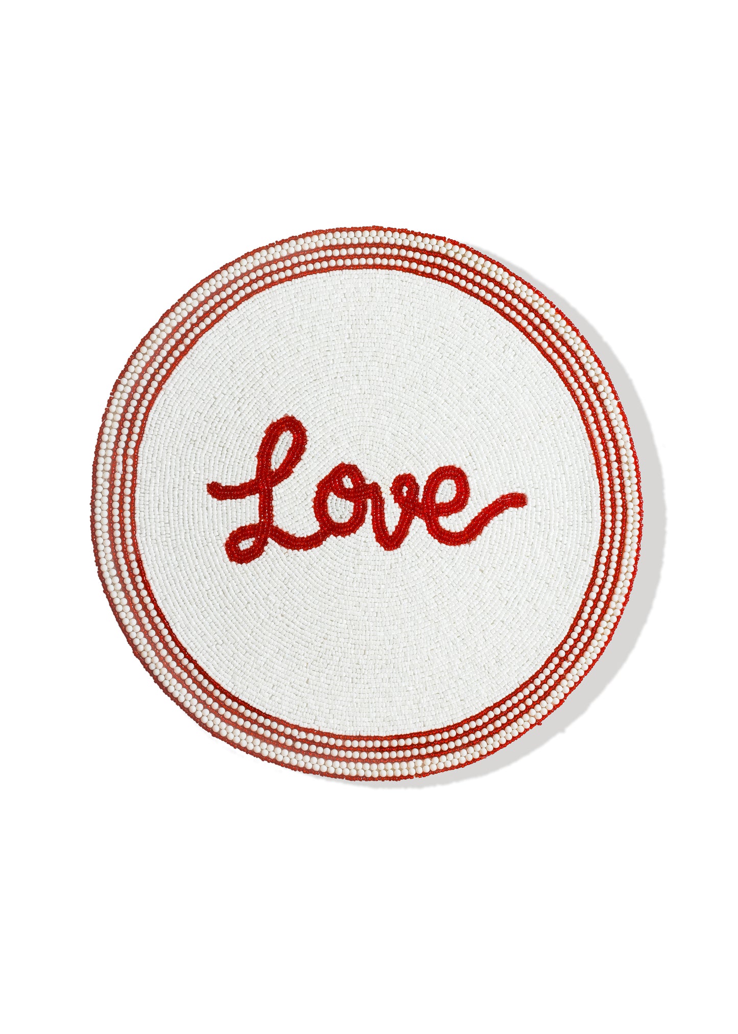 Scripted Love Beaded Placemat