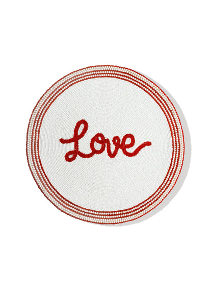 Scripted Love Beaded Placemat