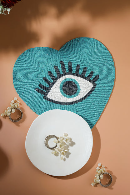 Mystical Protection Beaded Heart Placemat