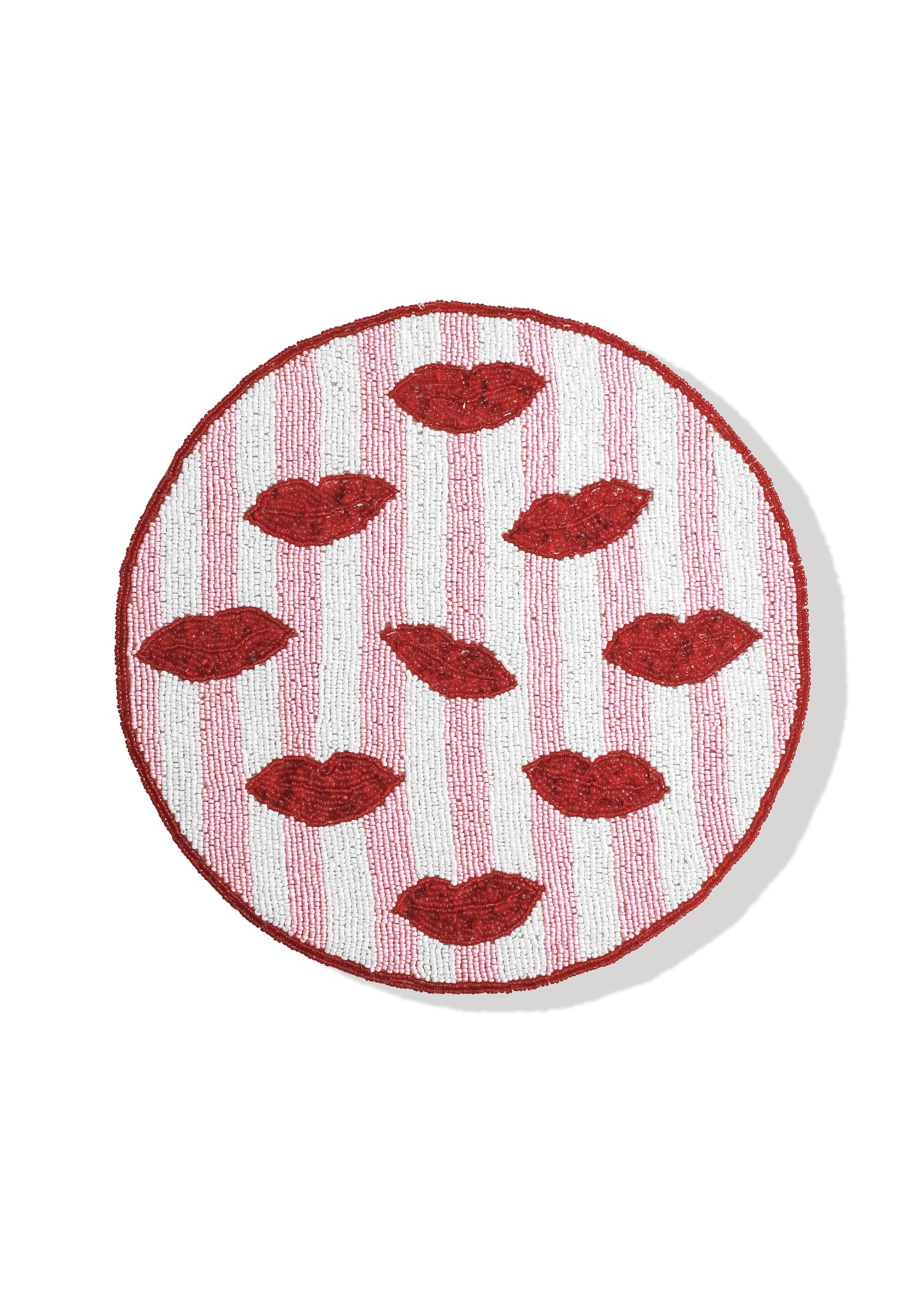Sealed with a Kiss Beaded Placemat
