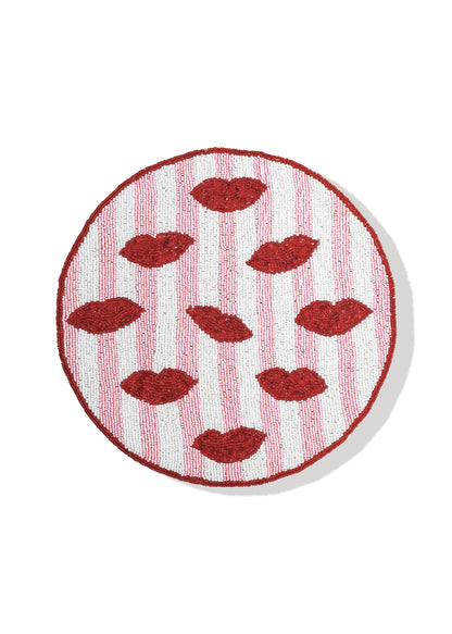 Sealed with a Kiss Beaded Placemat