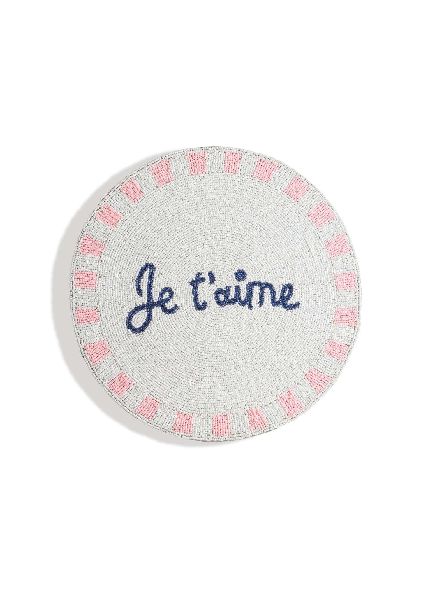 Je T'aime Scripted Beaded Placemat