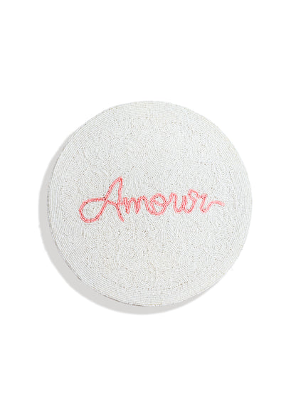Amour Scripted Beaded Placemat