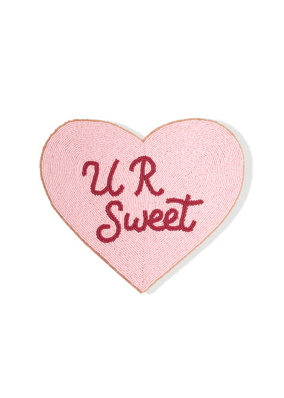 U R Sweet Beaded Heart Placemat