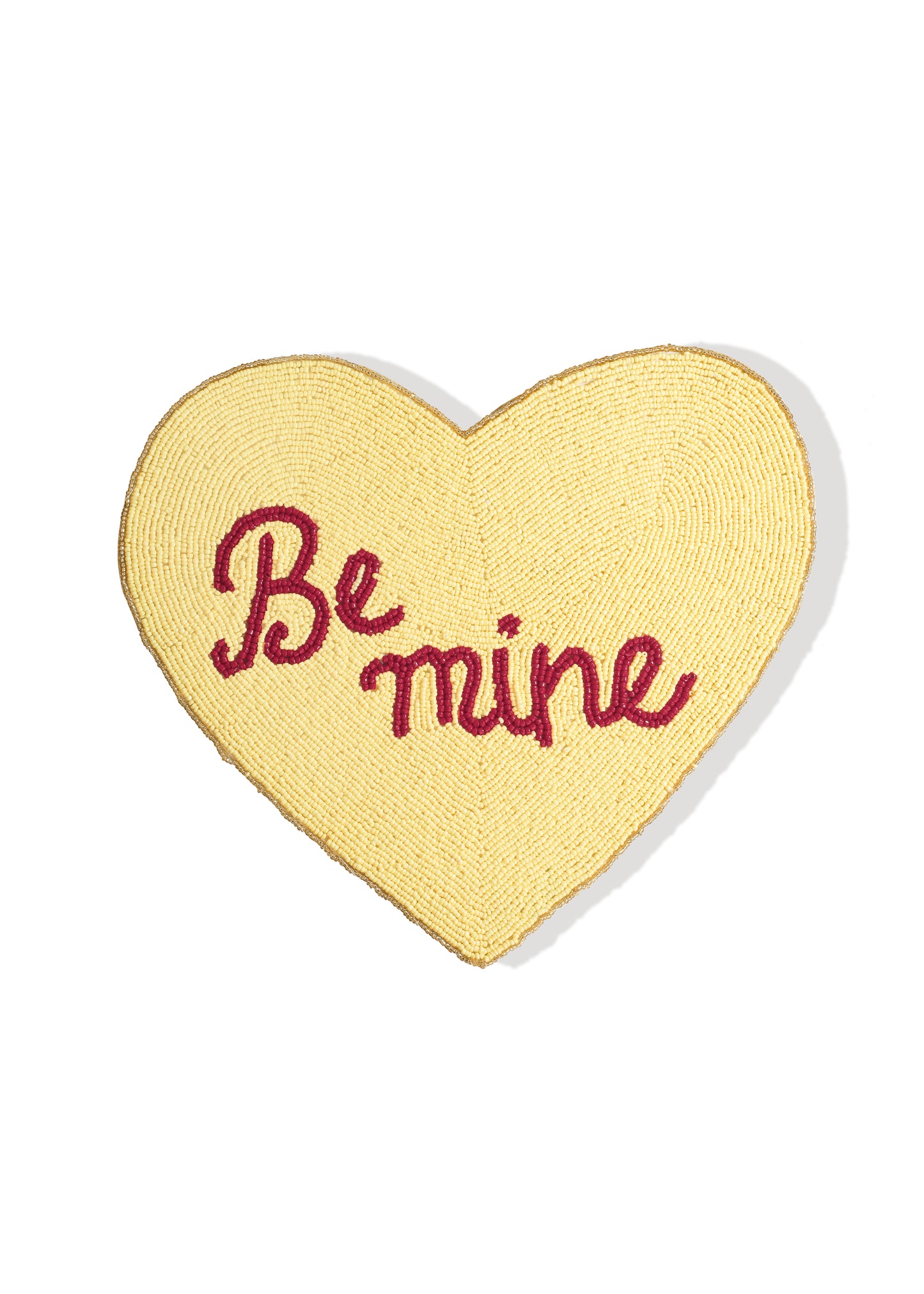 "Be Mine" Beaded Heart Placemat