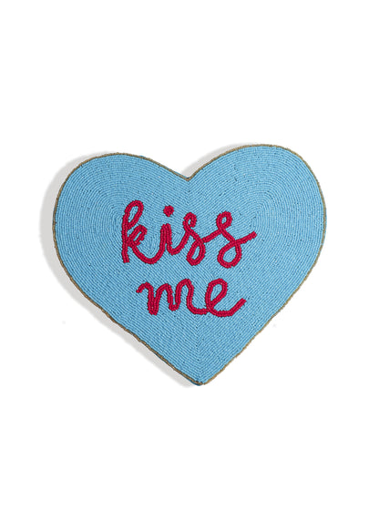 "Kiss Me" Beaded Heart Placemat