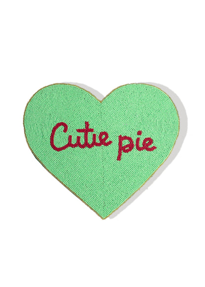 "Cutie Pie" Beaded Heart Placemat