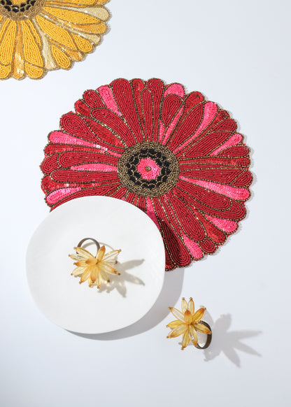 Amour Dahlia Beaded Placemat – 15"