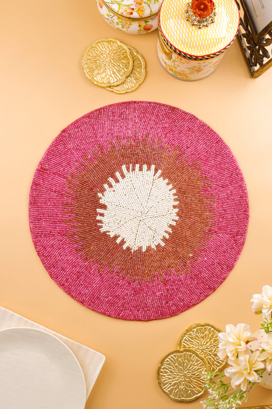 The "Fuchsia Solar" Beaded Charger