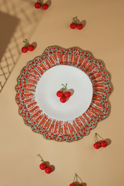 The "Citrus Sunburst" Beaded Placemat