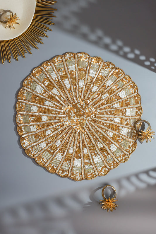 The "Gilded Imperial" Beaded Charger