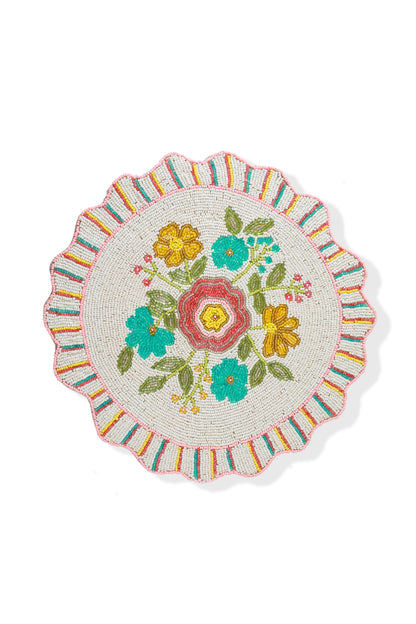 The "Fiesta Bloom" Beaded Placemat