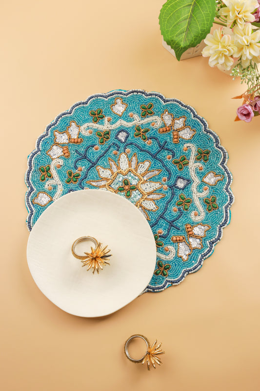 The "Majestic Azulejo" Beaded Placemat