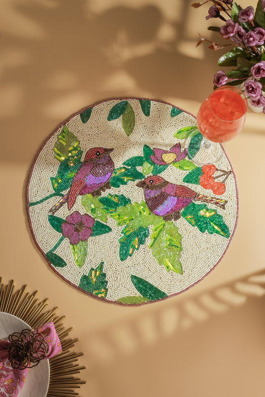 The "Ember Song" Beaded Placemat